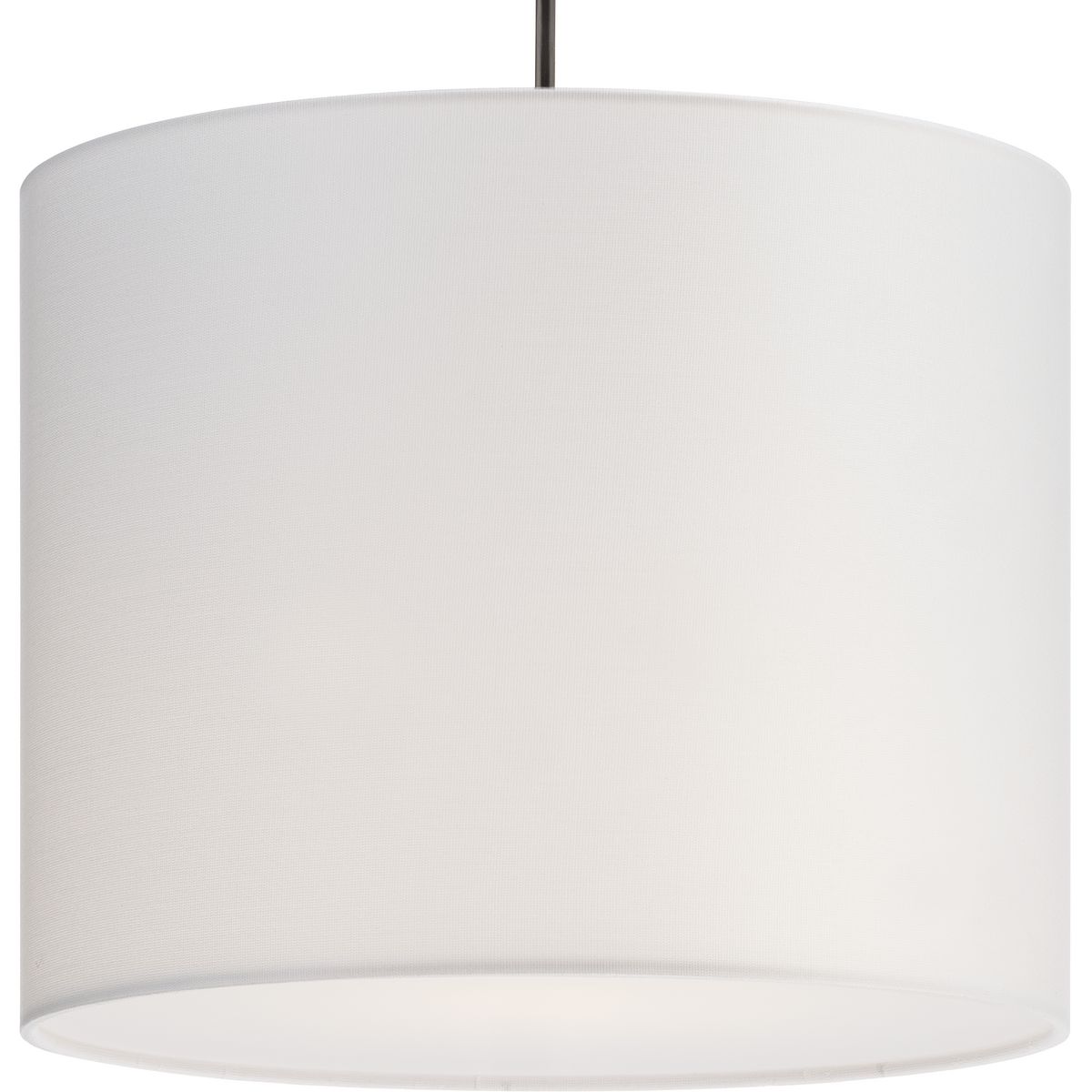 PROGRESS LIGHTING P500386-195 Brushed Nickel;Matte Black;Vintage Brass Markor Collection One-Light White Linen Shade Transitional Pendant
