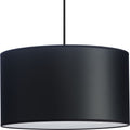 PROGRESS LIGHTING P500387-193 Brushed Nickel;Matte Black;Vintage Brass Markor Collection Three-Light Black Parchment Shade Transitional Pendant