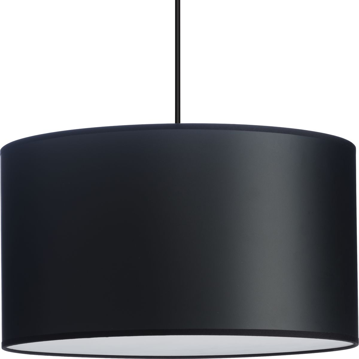 PROGRESS LIGHTING P500387-193 Brushed Nickel;Matte Black;Vintage Brass Markor Collection Three-Light Black Parchment Shade Transitional Pendant
