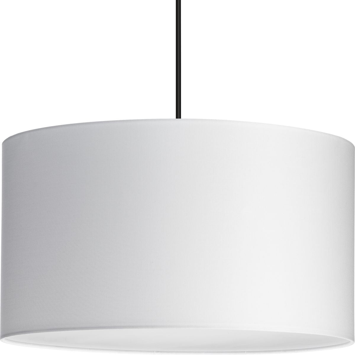 PROGRESS LIGHTING P500387-195 Brushed Nickel;Matte Black;Vintage Brass Markor Collection Three-Light White Linen Shade Transitional Pendant
