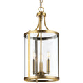 PROGRESS LIGHTING P500390-163 Vintage Brass Gilliam Collection Three-Light Vintage Brass New Traditional Hall & Foyer