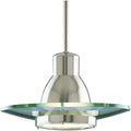 PROGRESS LIGHTING P5003-09 Brushed Nickel Modern Pendant One-Light Brushed Nickel Clear Glass Mini-Pendant Light