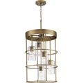 PROGRESS LIGHTING P500402-196 Aged Bronze Burgess Collection Five-Light Aged Bronze Modern Farmhouse Hall & Foyer Light