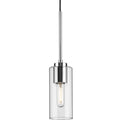 PROGRESS LIGHTING P500403-015 Polished Chrome Cofield Collection One-Light Polished Chrome Transitional Pendant