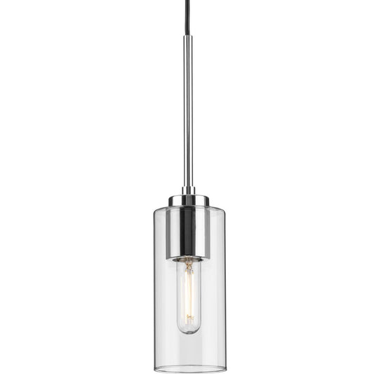 PROGRESS LIGHTING P500403-015 Polished Chrome Cofield Collection One-Light Polished Chrome Transitional Pendant