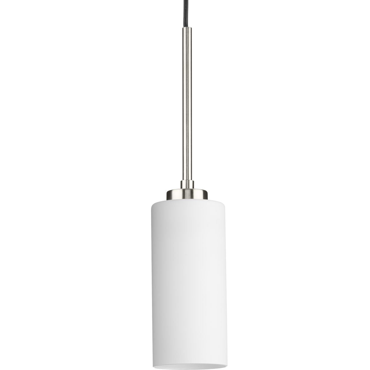 PROGRESS LIGHTING P500404-009 Brushed Nickel Cofield Collection One-Light Brushed Nickel Transitional Pendant
