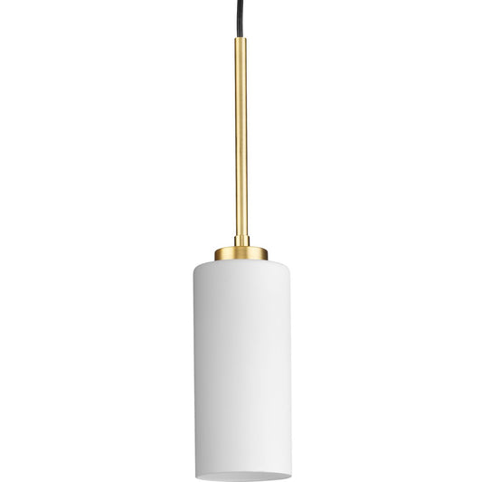 PROGRESS LIGHTING P500404-163 Vintage Brass Cofield Collection One-Light Vintage Brass Transitional Pendant