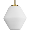 PROGRESS LIGHTING P500409-191 Brushed Gold Copeland Collection One-Light Brushed Gold Mid-Century Modern Pendant