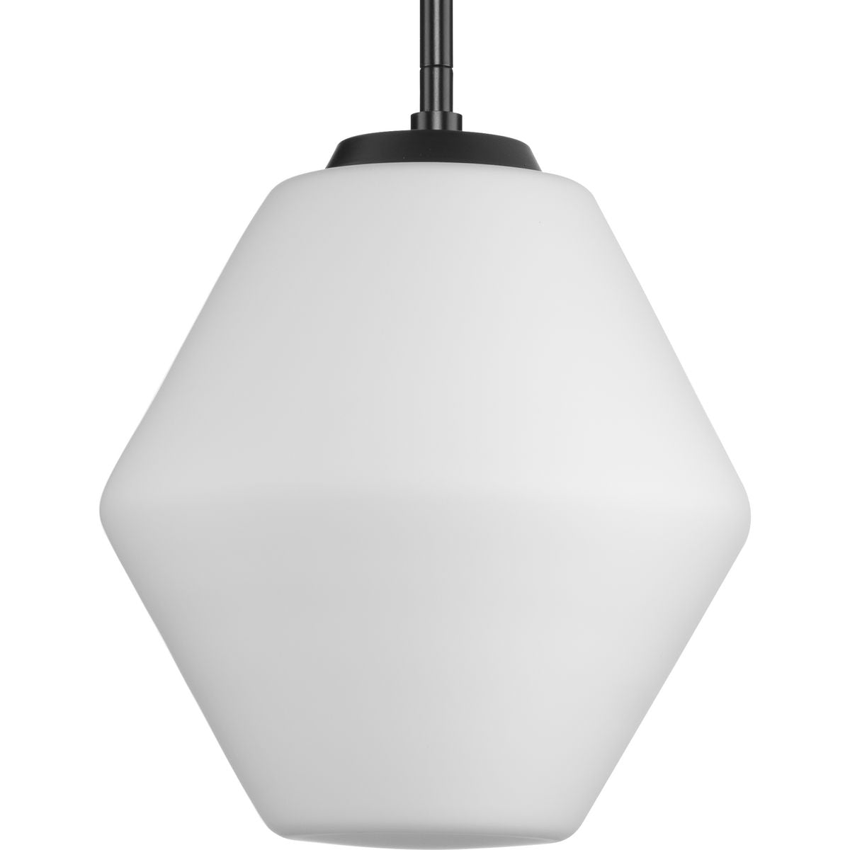 PROGRESS LIGHTING P500409-31M Matte Black Copeland Collection One-Light Matte Black Mid-Century Modern Pendant