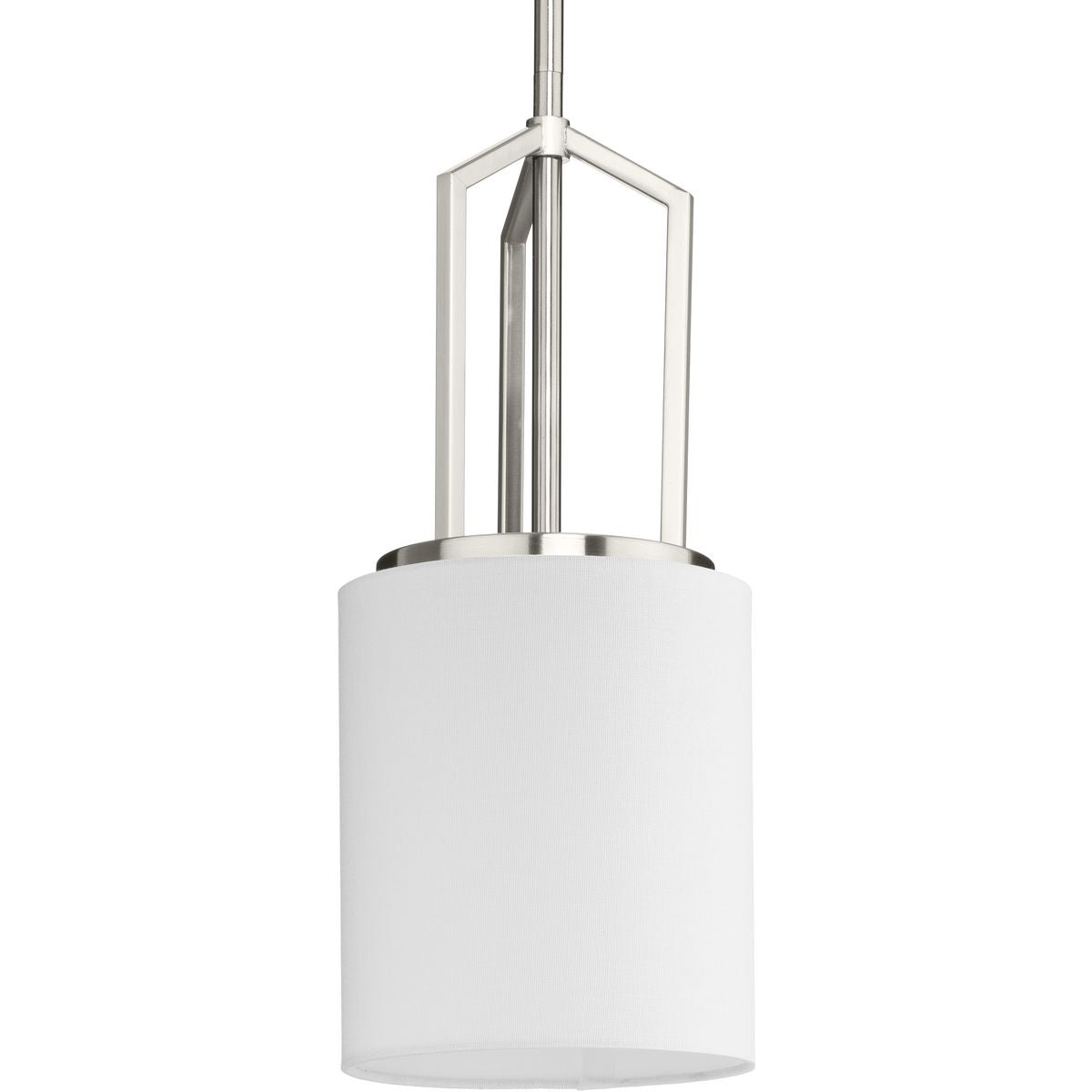 PROGRESS LIGHTING P500410-009 Brushed Nickel Goodwin Collection One-Light Brushed Nickel Modern Farmhouse Pendant