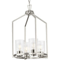 PROGRESS LIGHTING P500411-009 Brushed Nickel Goodwin Collection Four-Light Brushed Nickel Modern Farmhouse Hall & Foyer Light