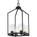 PROGRESS LIGHTING P500411-31M Matte Black Goodwin Collection Four-Light Matte Black Modern Farmhouse Hall & Foyer Light