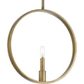 PROGRESS LIGHTING P500412-196 Aged Bronze Breckenridge Collection One-Light Aged Bronze Rustic Farmhouse Pendant