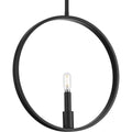 PROGRESS LIGHTING P500412-31M Matte Black Breckenridge Collection One-Light Matte Black Rustic Farmhouse Pendant