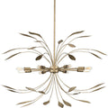 PROGRESS LIGHTING P500416-168 Antique Gold Mariposa Collection Eight-Light Antique Gold Hanging Pendant Light