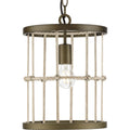 PROGRESS LIGHTING P500417-161 Aged Brass Lattimore Collection One-Light Aged Brass Pendant