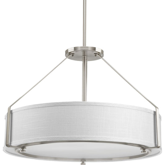 PROGRESS LIGHTING P5015-09 Brushed Nickel Ratio Collection Four-Light Pendant