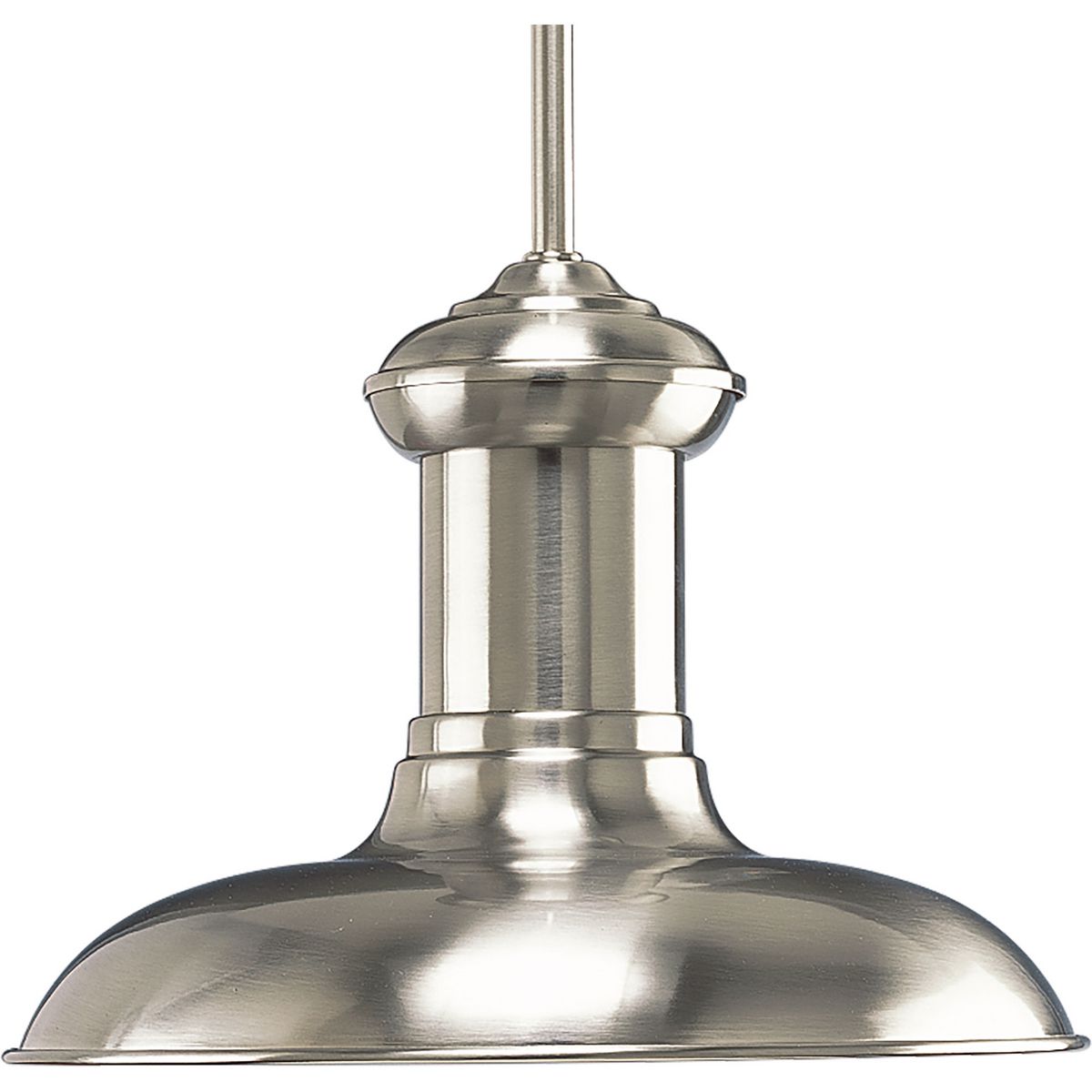 PROGRESS LIGHTING P5024-0930K9 Brushed Nickel Brookside LED Collection Brushed Nickel Spun Metal Shade Coastal LED Pendant Light