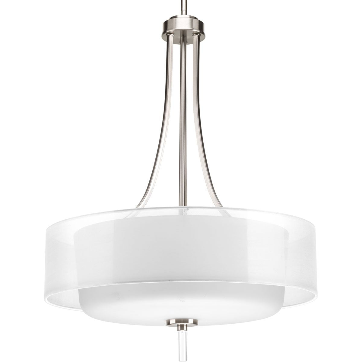 PROGRESS LIGHTING P5047-09 Brushed Nickel Invite Collection Four-Light Pendant