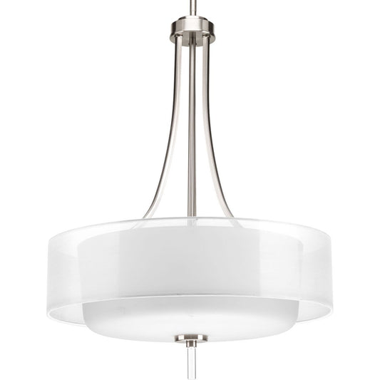 PROGRESS LIGHTING P5047-09 Brushed Nickel Invite Collection Four-Light Pendant