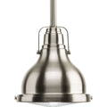 PROGRESS LIGHTING P5050-0930K9 Brushed Nickel Fresnel Lens LED Collection Brushed Nickel Clear Fresnel Glass Coastal Pendant Light
