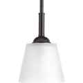 PROGRESS LIGHTING P5092-20 Antique Bronze Arden Collection One-Light Antique Bronze Etched Glass Farmhouse Mini-Pendant Light