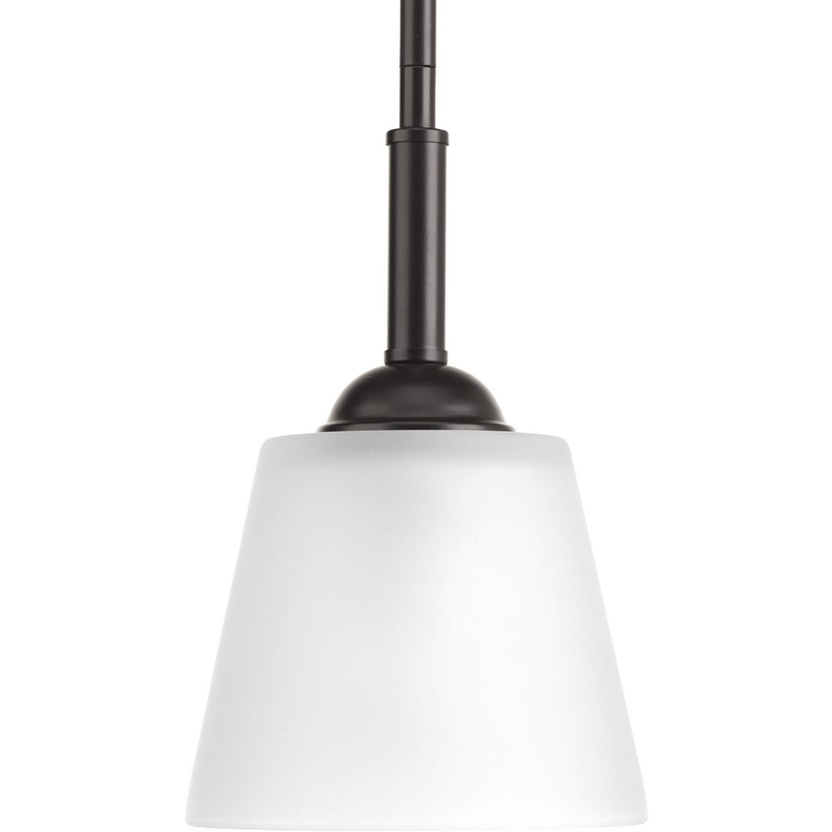 PROGRESS LIGHTING P5092-20 Antique Bronze Arden Collection One-Light Antique Bronze Etched Glass Farmhouse Mini-Pendant Light