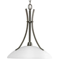 PROGRESS LIGHTING P5112-20 Antique Bronze Wisten Collection One-Light Antique Bronze Etched Glass Modern Pendant Light