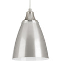 PROGRESS LIGHTING P5175-0930K9 Brushed Nickel Pure Collection One-Light LED Pendant