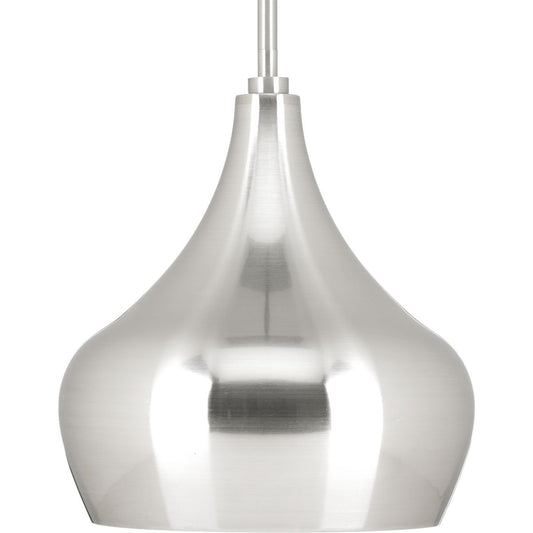 PROGRESS LIGHTING P5187-0930K9 Brushed Nickel One-Light Pendant