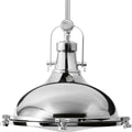 PROGRESS LIGHTING P5188-1530K9 Polished Chrome Fresnel Lens LED Collection Polished Chrome Clear Fresnel Glass Coastal Pendant Light