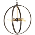 PROGRESS LIGHTING P5191-20 Antique Bronze Swing Collection Four-Light Antique Bronze Global Pendant Light