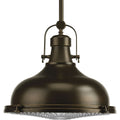 PROGRESS LIGHTING P5197-108 Oil Rubbed Bronze Fresnel Lens Collection One-Light Oil Rubbed Bronze Fresnel Glass Coastal Pendant Light