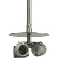 PROGRESS LIGHTING P5199-09 Brushed Nickel Markor Collection Three-Light Brushed Nickel Pendant Stem Kit