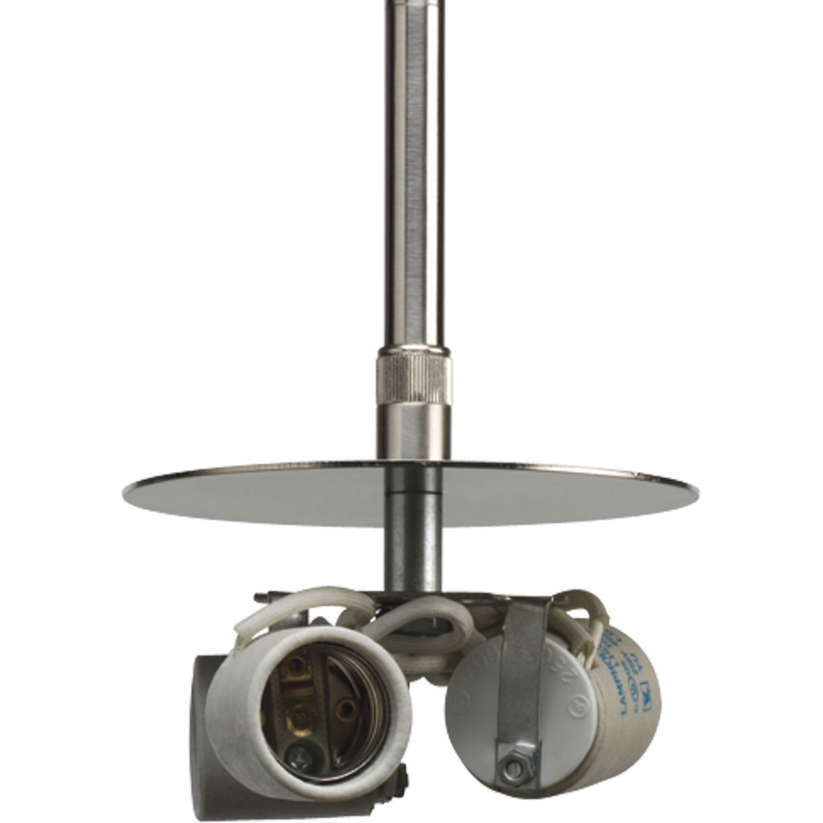 PROGRESS LIGHTING P5199-09 Brushed Nickel Markor Collection Three-Light Brushed Nickel Pendant Stem Kit