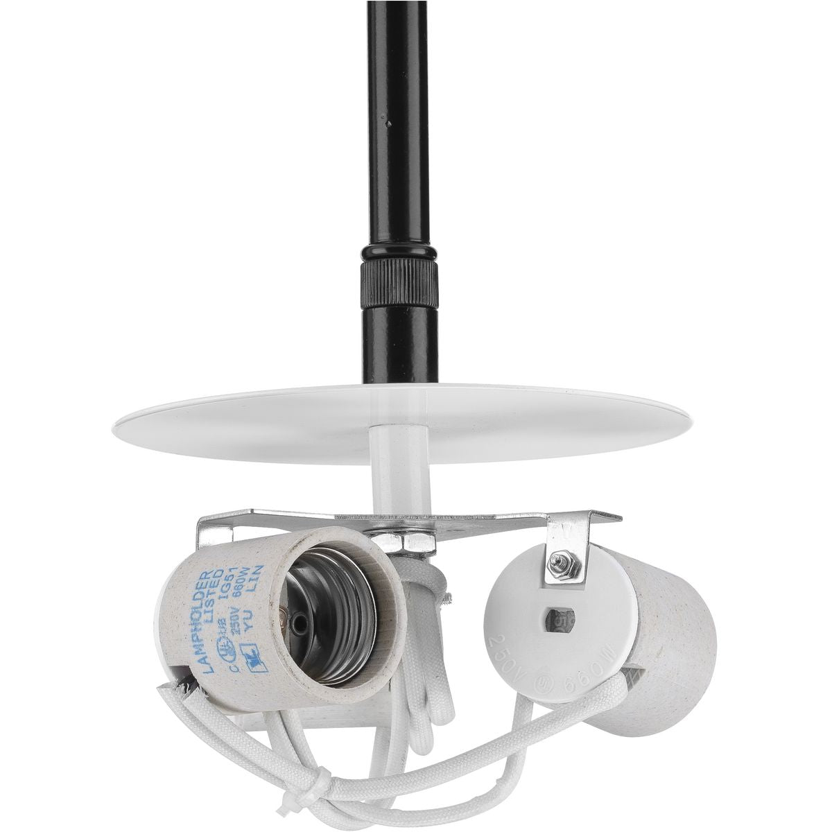 PROGRESS LIGHTING P5199-31 Matte Black Markor Collection Three-Light Matte Black Pendant Stem Kit