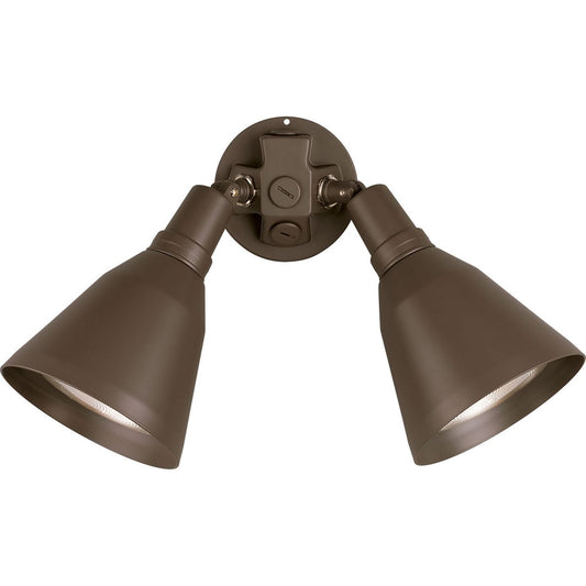 PROGRESS LIGHTING P5203-20 Antique Bronze Two-Light Adjustable Swivel Flood Light