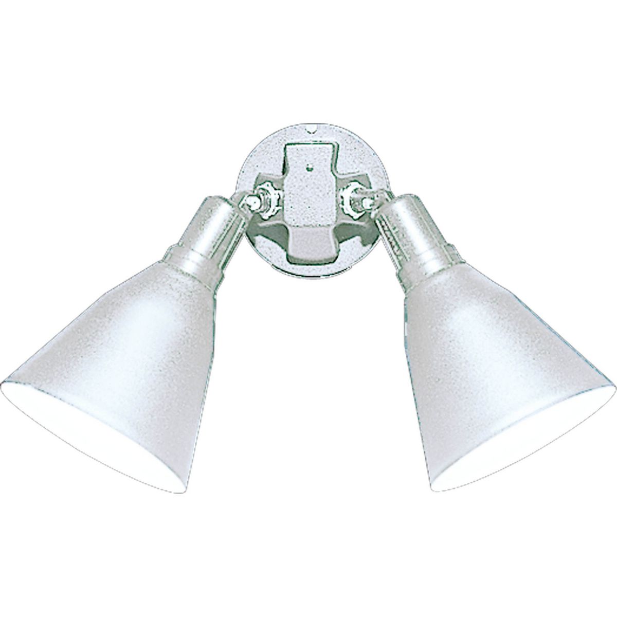 PROGRESS LIGHTING P5203-30 White Two-Light Adjustable Swivel Flood Light