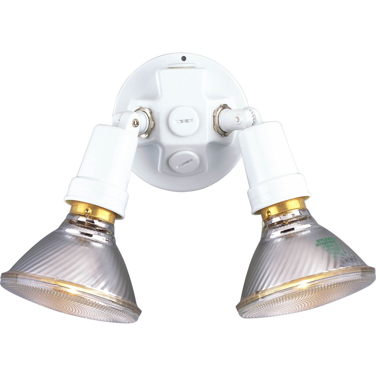 PROGRESS LIGHTING P5207-30 White Two-Light Adjustable Swivel Flood Light