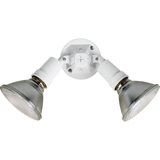 PROGRESS LIGHTING P5212-30 White Two-Light Adjustable Swivel Flood Light