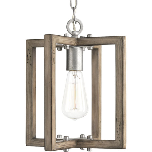 PROGRESS LIGHTING P5317-141 Galvanized Finish Turnbury Collection One-Light Galvanized Finish Coastal Mini-Pendant Light