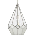 PROGRESS LIGHTING P5319-09 Brushed Nickel Cinq Collection One-Light Brushed Nickel Clear Glass Global Pendant Light