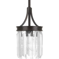 PROGRESS LIGHTING P5320-20 Antique Bronze Glimmer Collection One-Light Antique Bronze Clear Glass Luxe Pendant Light
