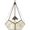 PROGRESS LIGHTING P5322-20 Antique Bronze Cinq Collection Three-Light Antique Bronze Antique Mirror Glass Global Pendant Light