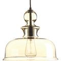 PROGRESS LIGHTING P5332-20 Antique Bronze Staunton Collection One-Light Antique Bronze Champagne Glass Global Pendant Light