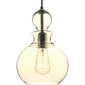 PROGRESS LIGHTING P5334-20 Antique Bronze Staunton Collection One-Light Antique Bronze Champagne Glass Global Pendant Light