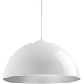 PROGRESS LIGHTING P5341-3030K9 White Dome Collection One-Light LED Pendant