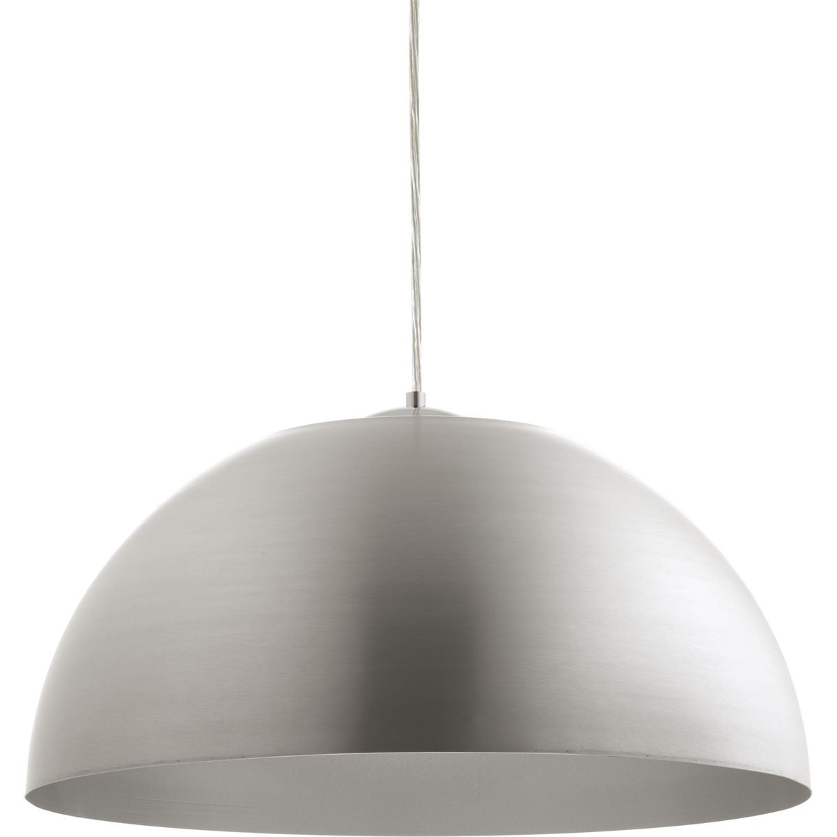 PROGRESS LIGHTING P5342-1630K9 Satin Aluminum Dome Collection One-Light LED Pendant