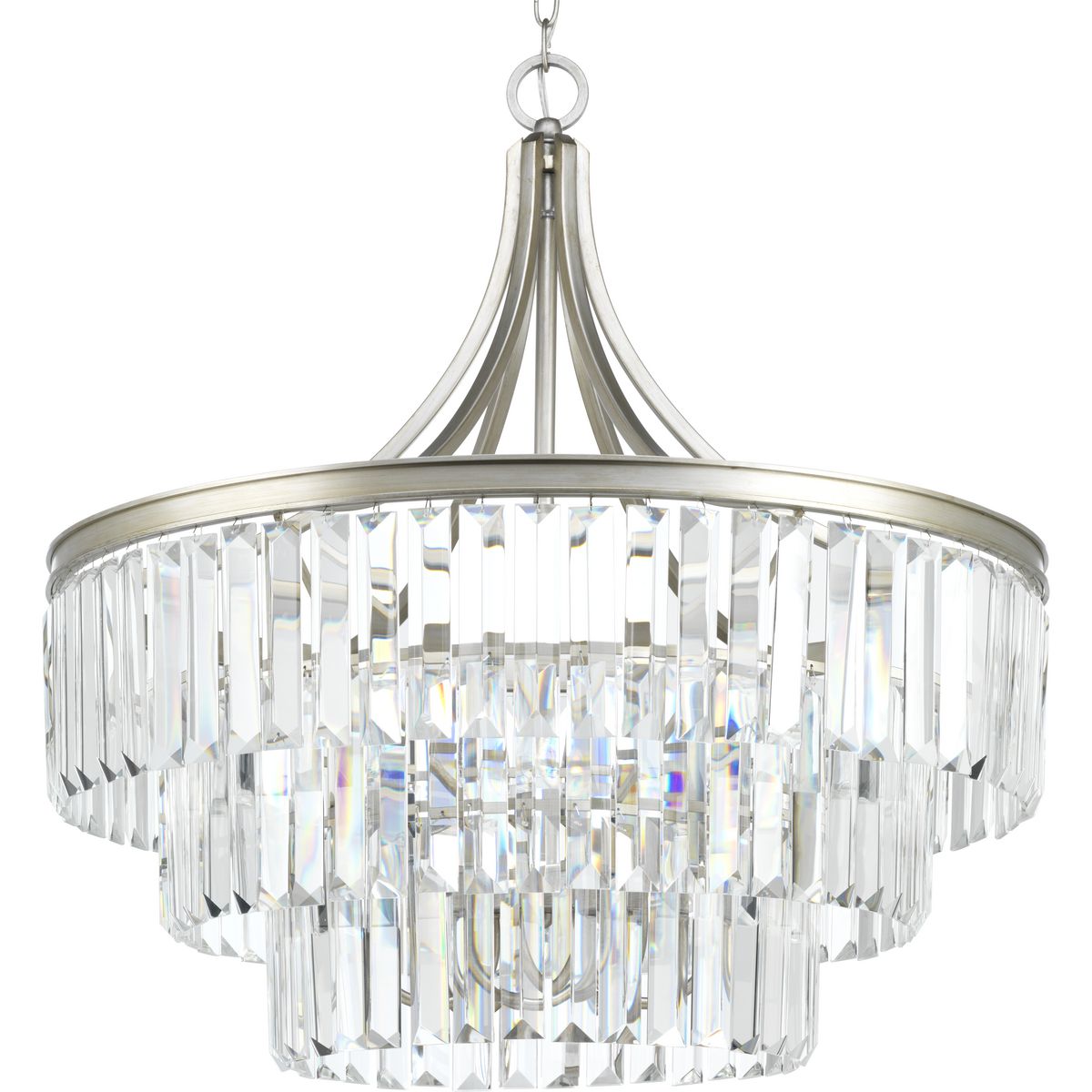 PROGRESS LIGHTING P5346-134 Silver Ridge Glimmer Collection Six-Light Pendant