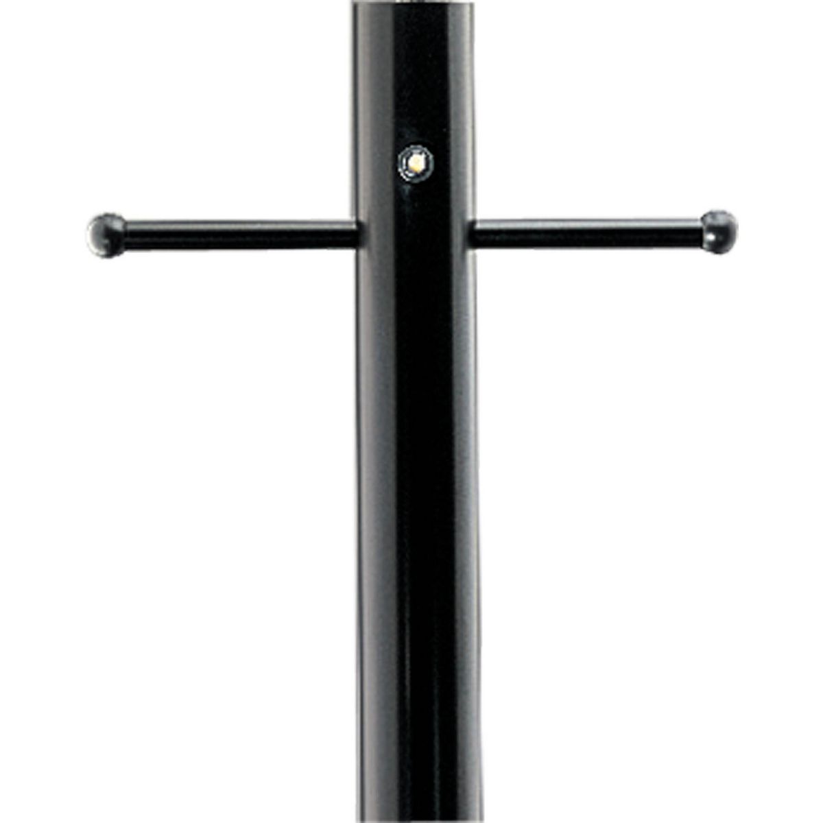 PROGRESS LIGHTING P5392-31PC Matte Black Outdoor 7' Aluminum Post with Ladder Rest, Photocell and GCO